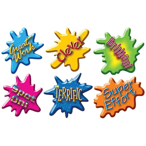 #668 SPLASHES STICKERS MULTIPACK (33X30MM) 108 STICKERS 18 OF EACH DESIGN