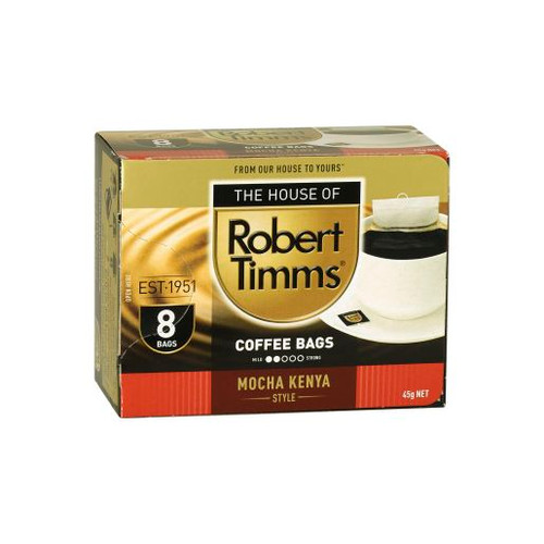 ROBERT TIMS COFFEE BAGS 8'S MOCHA KENYA (CARTON OF 8)