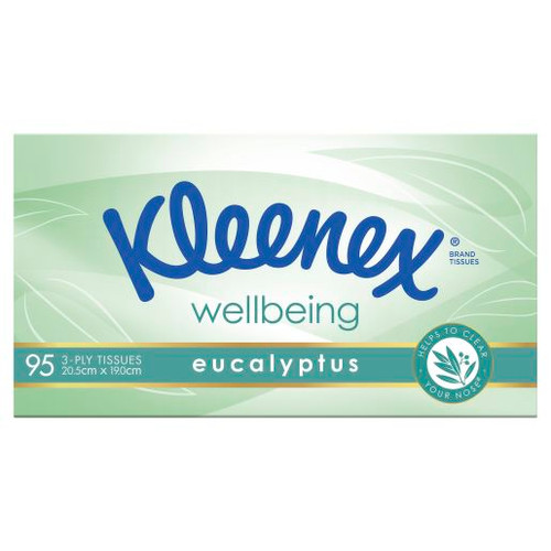 KLEENEX FACIAL TISSUE EXTRACARE EUCALYPTUS 95S