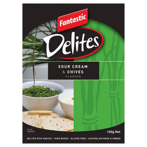 FANTASTIC DELITES SOUR CREAM AND CHIVES 100GM