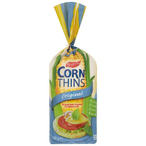 REAL FOODS ORIGINAL CORN THINS 150GM