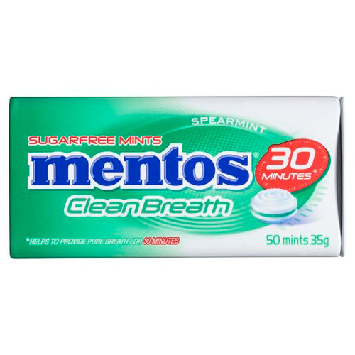 MENTOS CLEAN BREATH SPEARMINT 35GM