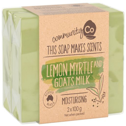 COMMUNITY CO GOATS MILK & LEMON MYRTLE SOAP 2PK