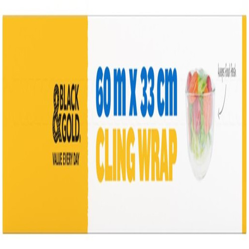 BLACK & GOLD CLINGWRAP 60M