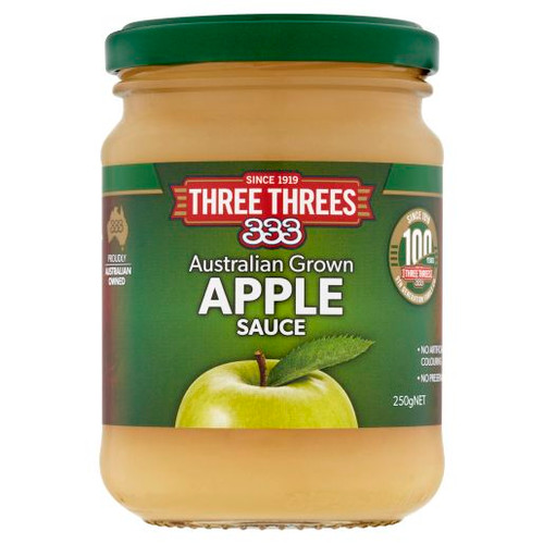 THREE THREES APPLE SAUCE 250GM
