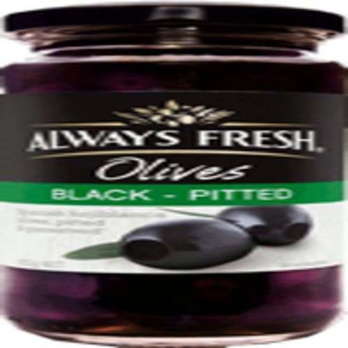 ALWAYS FRESH PITTED BLACK SPANISH OLIVES 220GM