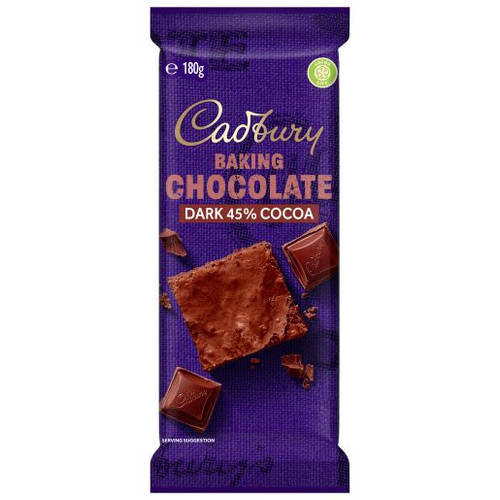 CADBURY DARK BAKING CHOCOLATE 180GM