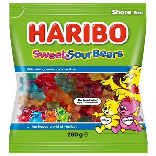 HARIBO SWEET AND SOUR BEARS 140GM