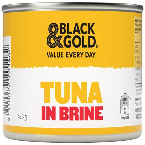 BLACK & GOLD TUNA CHUNKS IN BRINE 425GM