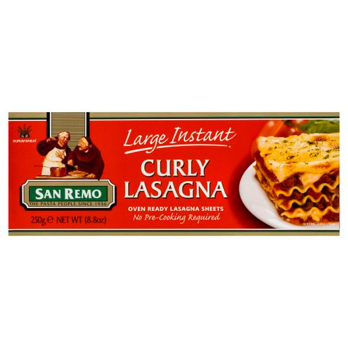 SAN REMO LARGE INSTANT CURLY LASAGNA 250GM