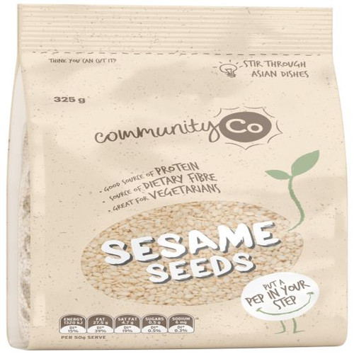 COMMUNITY CO SESAME SEEDS 325GM