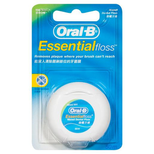 ORAL B WAXED MINT ESSENTIAL FLOSS 50M