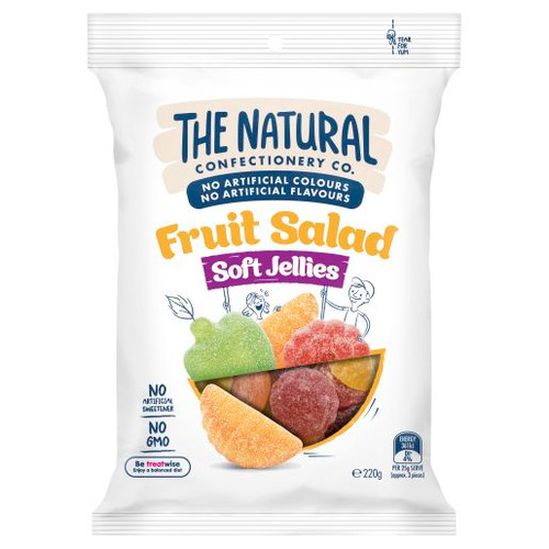NATURAL CONFECT FRUIT SALAD SOFT JELLIES 220GM
