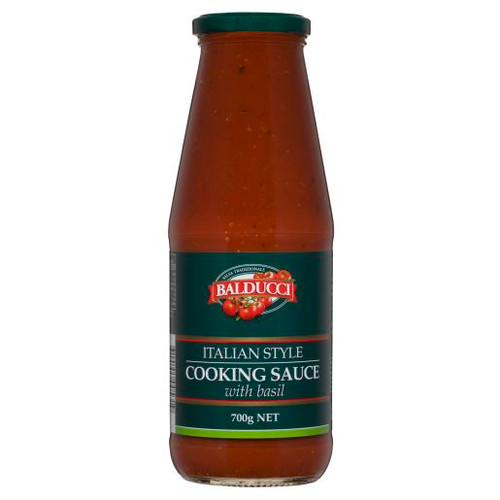 BALDUCCI PLAIN COOKING SAUCE WITH BASIL 700GM