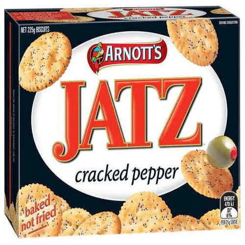 ARNOTTS CRACKERS JATZ CRACKED PEPPER 225GM