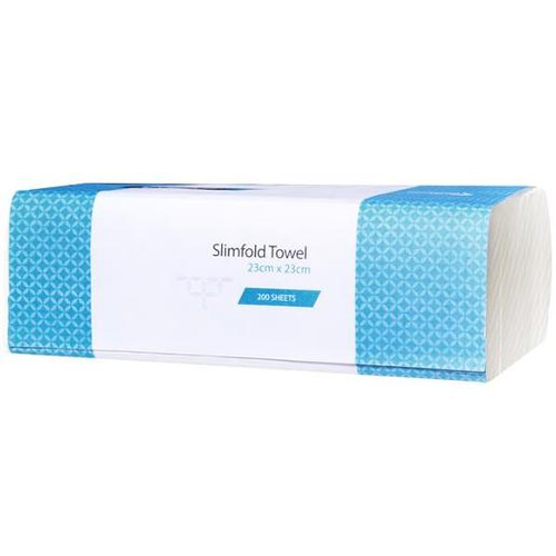 Capri Slimfold Washroom Hand Towels Interleaved White, Pack of 200