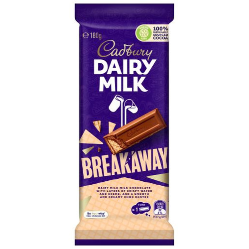 CADBURY BREAKAWAY CHOCOLATE BLOCK 180GM