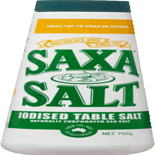 SAXA IODIZED DRUM SALT 750GM