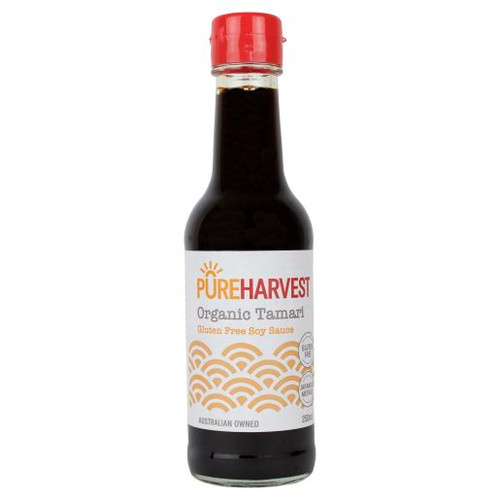 PUREHARVEST GLUTEN FREE ORGANIC TAMARI SOY SAUCE 250ML (Carton of 6)