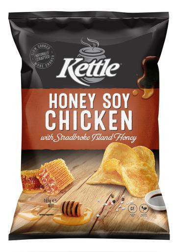 KETTLE HONEY SOY CHICKEN POTATO CHIPS 165GM