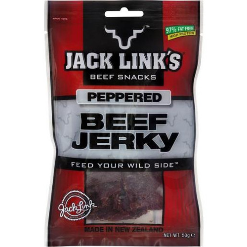 JACK LINKS BEEF JERKY PEPPERED 50GM