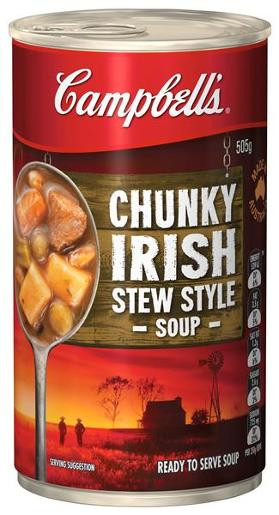 CAMPBELLS CHUNKY SOUP HEARTY IRISH STEW 505GM
