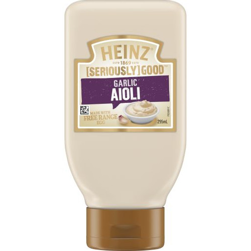 HEINZ AIOLI MAYONNAISE SQUEEZE 295ML