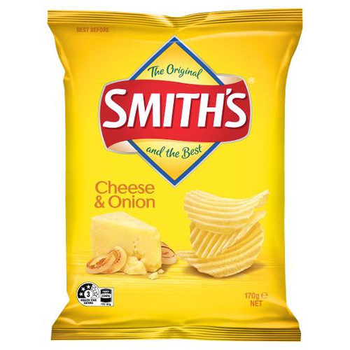 SMITHS CHEESE & ONION CRINKLE CUT CHIPS 170GM