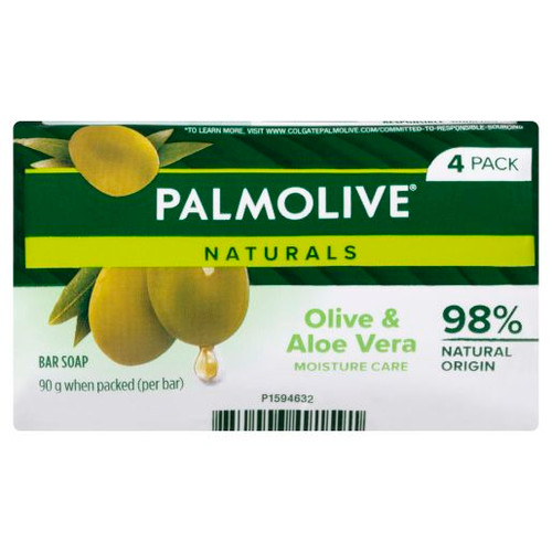 PALMOLIVE NATURALS GREEN SOAP BAR 4X90GM