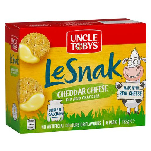 UNCLE TOBY LE SNAK CHEDDAR CHEESE BISCUITS 132GM