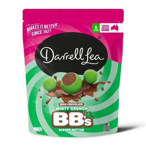 DARRELL LEA MINTY CRUNCHY MILK CHOCOLATE BALLS 168GM