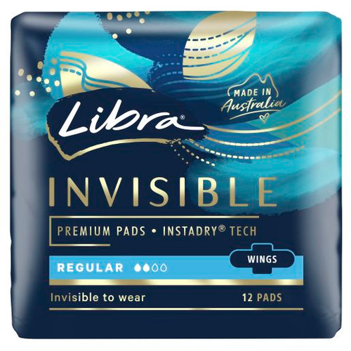 LIBRA INVISIBLE WINGS REGULAR PADS 12S