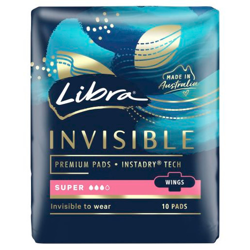 LIBRA INVISIBLE WINGS SUPER PADS 10S