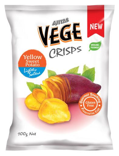 AJITAS YELLOW SWEET POTATO DELI CRISPS 100GM