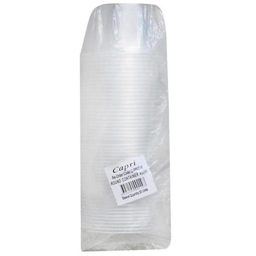 Capri Container Round PP Microwavable Clear 450ml, Pack of 50