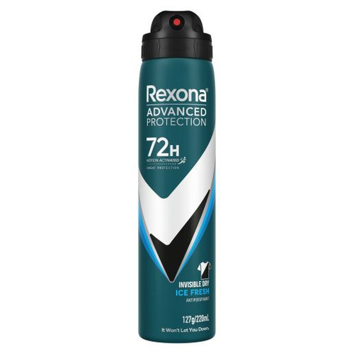 REXONA ADVANCED ICE FRESH INVISIBLE MENS ANTIPERSPIRANT DEOD 220ML