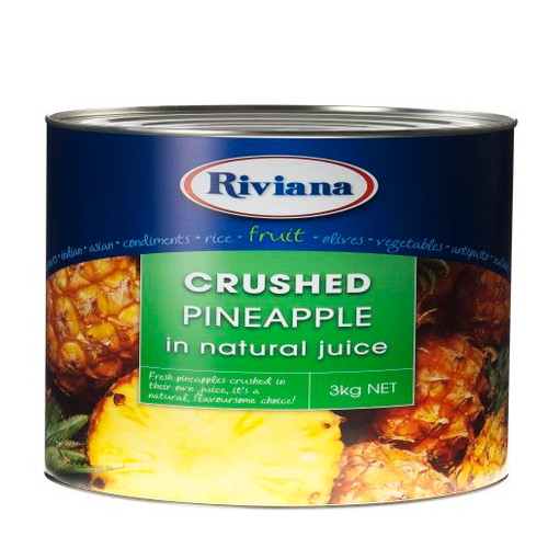 RIVIANA CRUSHED PINEAPPLE IN NATURAL JUICE 3KG