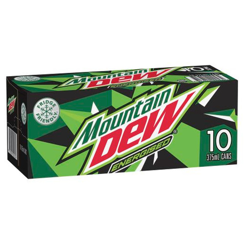 MOUNTAIN DEW LEMON CANS 10X375M