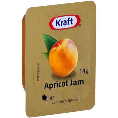 KRAFT APRICOT JAM PORTIONS 75X14GM