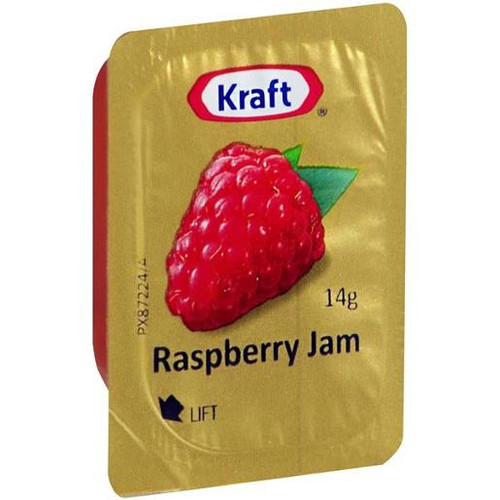 KRAFT RASPBERRY JAM PORTIONS 75X14GM