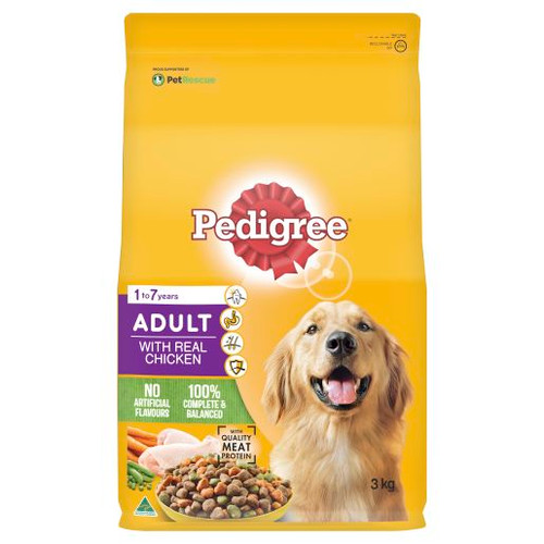PEDIGREE CHICKEN ADULT DOG FOOD 3KG