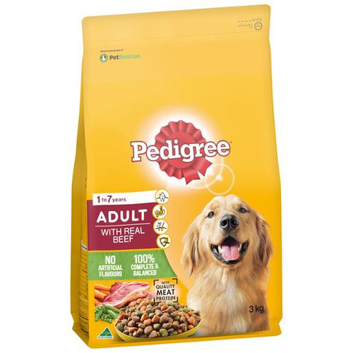 PEDIGREE MEATY BITES BEEF DOG FOOD 3KG
