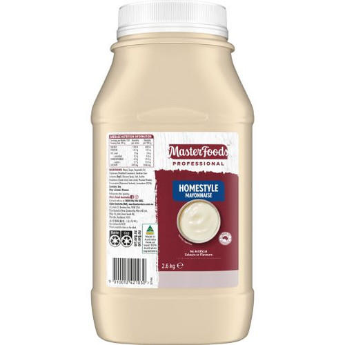 MASTERFOODS HOME STYLE MAYONNAISE 2.6KG