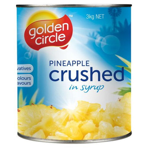 GOLDEN CIRCLE PINEAPPLE IN SYRUP CRUSHED 3KG
