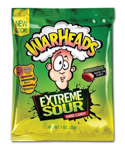 MEGA WARHEADS WARHEAD CANDY 28GM (Carton of 12)