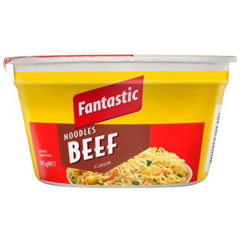 FANTASTIC NOODLES BOWL BEEF 85GM (Carton of 12)