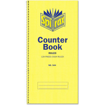 SPIRAX 544 COUNTER BOOK CASH RULED 297x135mm 120 PAGE
