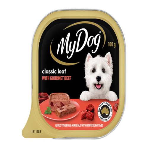 MY DOG GOURMET BEEF DOG FOOD 100GM (Carton of 12)