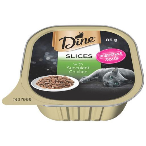 DINE CHICKEN SLICES CAT FOOD 85GM (Carton of 14)