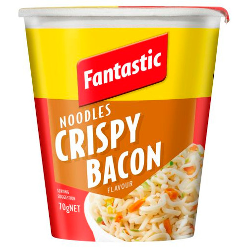 FANTASTIC NOODLES CUP CRISPY BACON 70GM (Carton of 12)